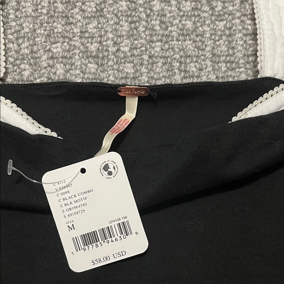 Elegant Black and White Camisole by Free People - Picture 2 of 4